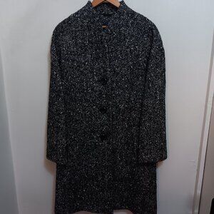 Cinzia Rocca Black and White Made in Italy Wool Alpaca Coat – sz 6